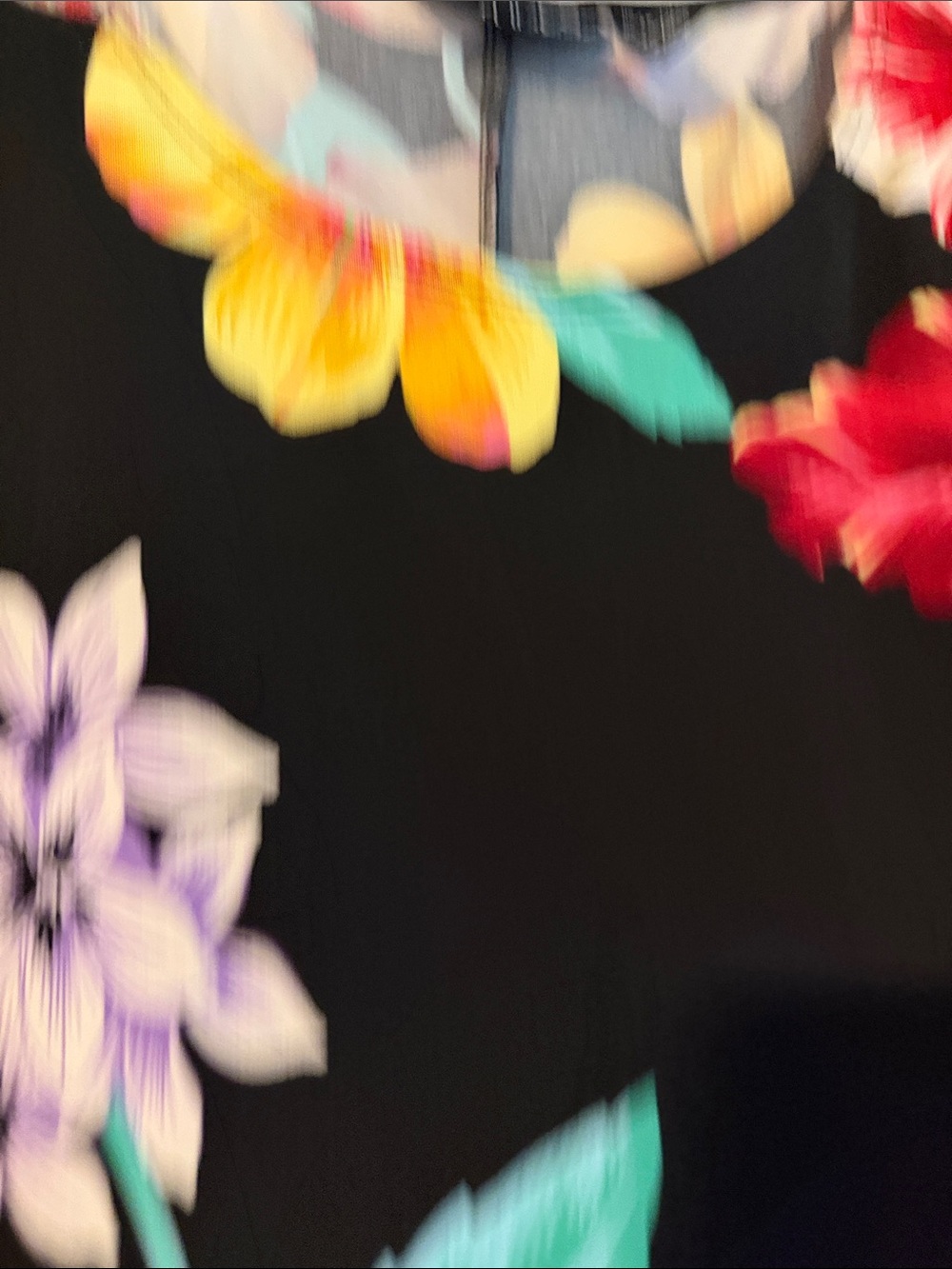 Attitudes by Renee Black Floral Maxi with Tropical Blooms plus size 1x Resort - Picture 7 of 7